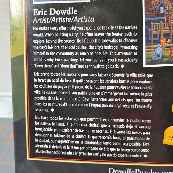 Dowdle Jigsaw Puzzle Flying School Folk Art 100 piece 16x20 Complete Halloween - Picture 5 of 12